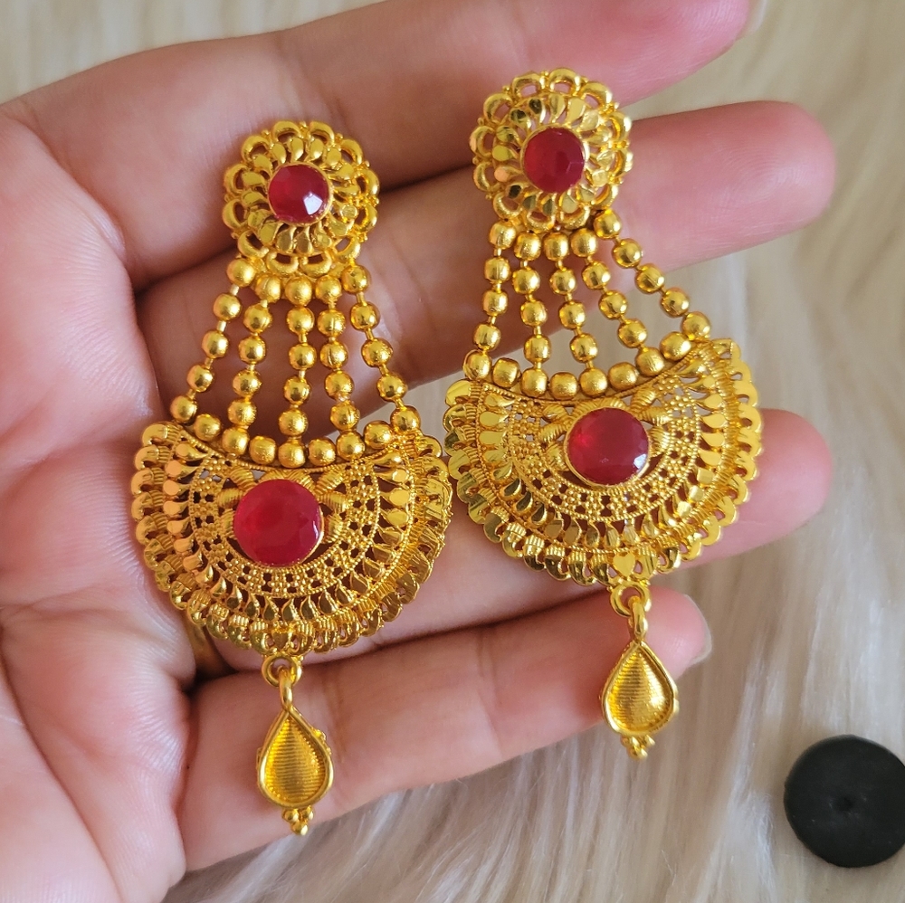 Goldplated bollywood Indian Pakistani earrings